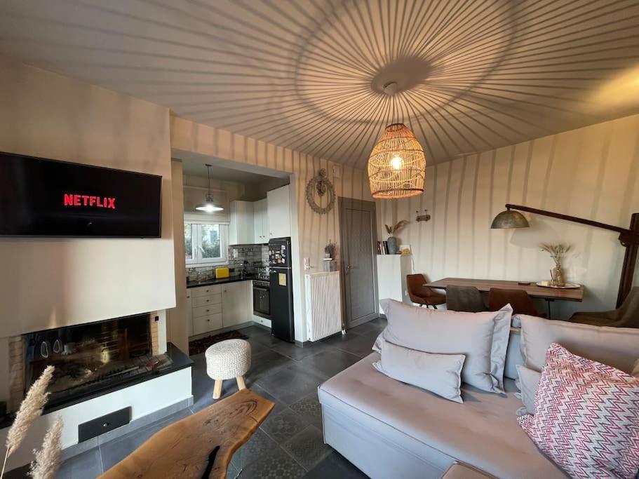 Pampas Seafront Villa, 6 Bedrooms, North Evvoia Kanatadhika Ngoại thất bức ảnh